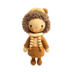 Knitted wool doll
